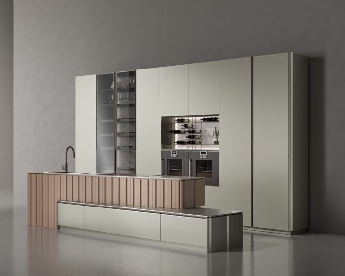 Patti Series Scandinavian Style Kitchen Cabinet with Island