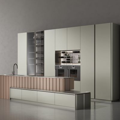 Patti Series Scandinavian Style Kitchen Cabinet with Island